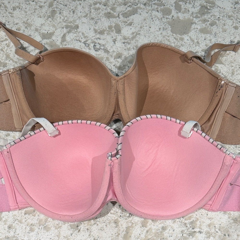 Victoria's Secret Pink Striped and Tan Bras - Picture 3 of 6